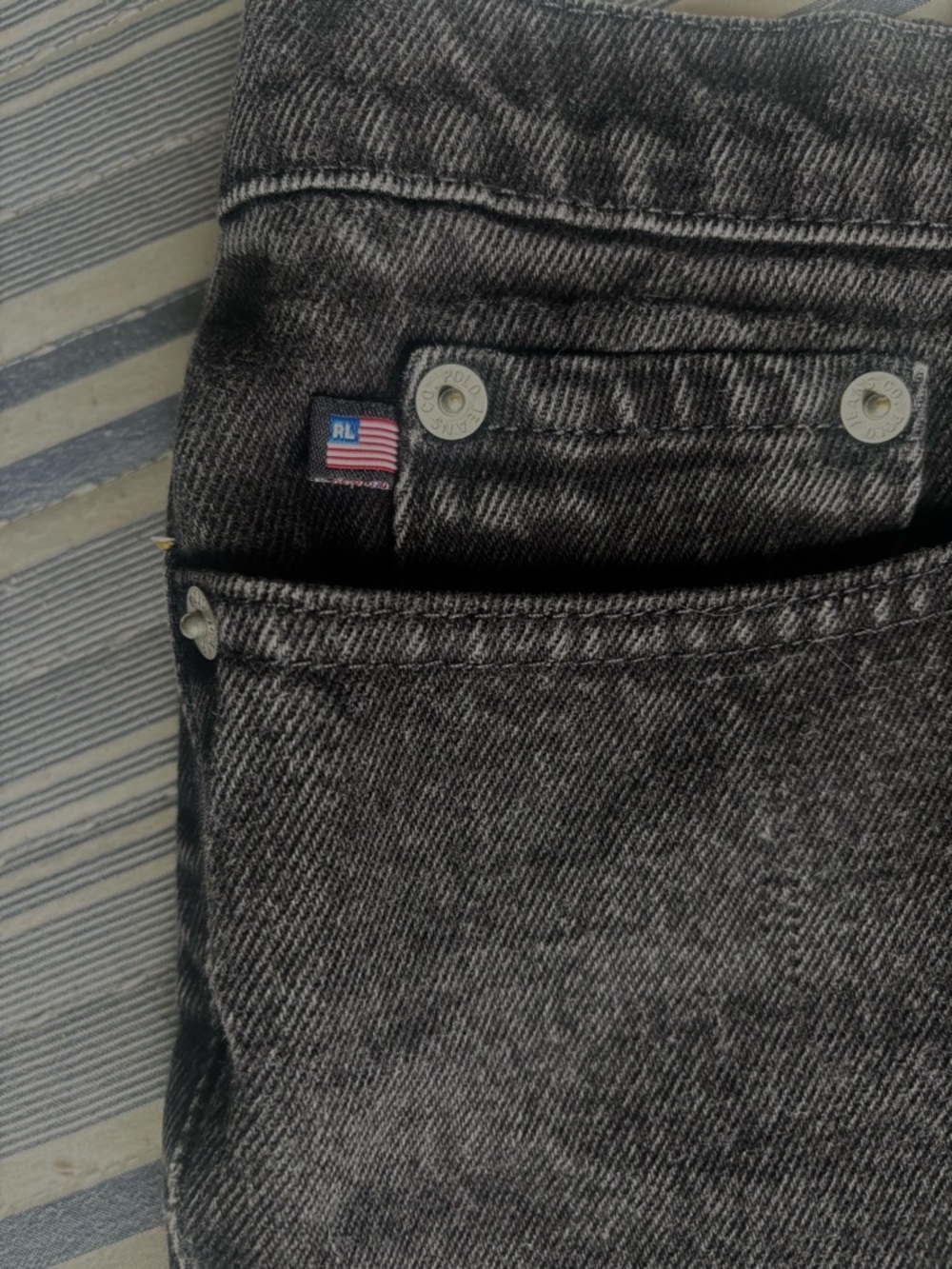 Vintage Polo Jean Co Ralph Lauren Black Jean Shorts Size: 10 - Picture 3 of 4